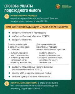Способы оплаты подоходного налога