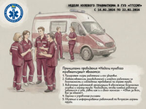 В ГУЗ «ГГССМП» с 16 февраля по 22 февраля 2026 года проходит «Неделя нулевого травматизма»